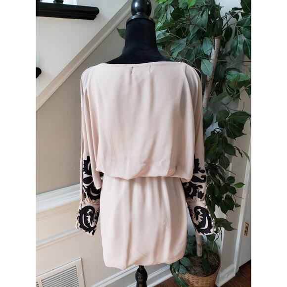 Fab’rik Sheath Dress Women Small Pink Polyester Cinch Waist Cold Shoulder Sleeve - Picture 4 of 15